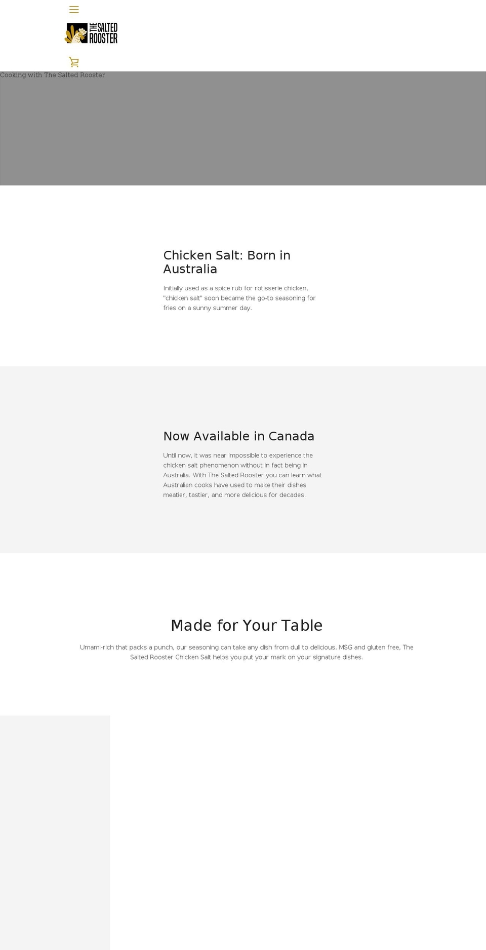 thesaltedrooster.com shopify website screenshot