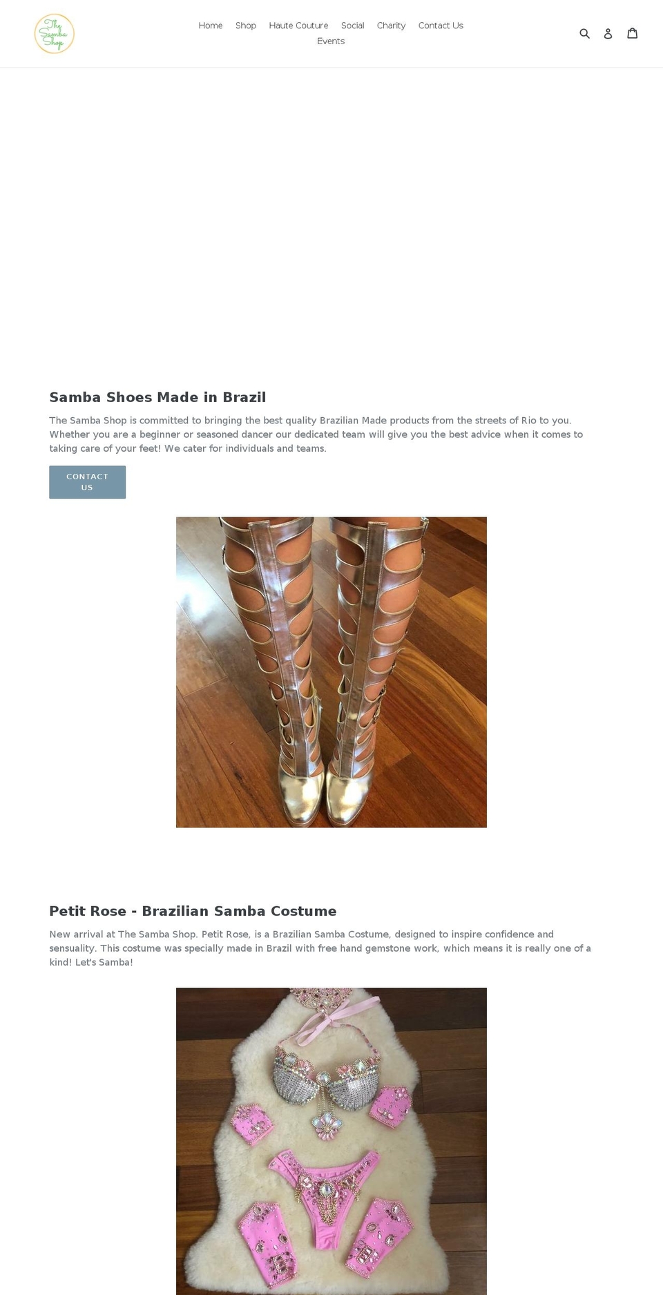 thesambashop.com — Shopify storefront screenshot