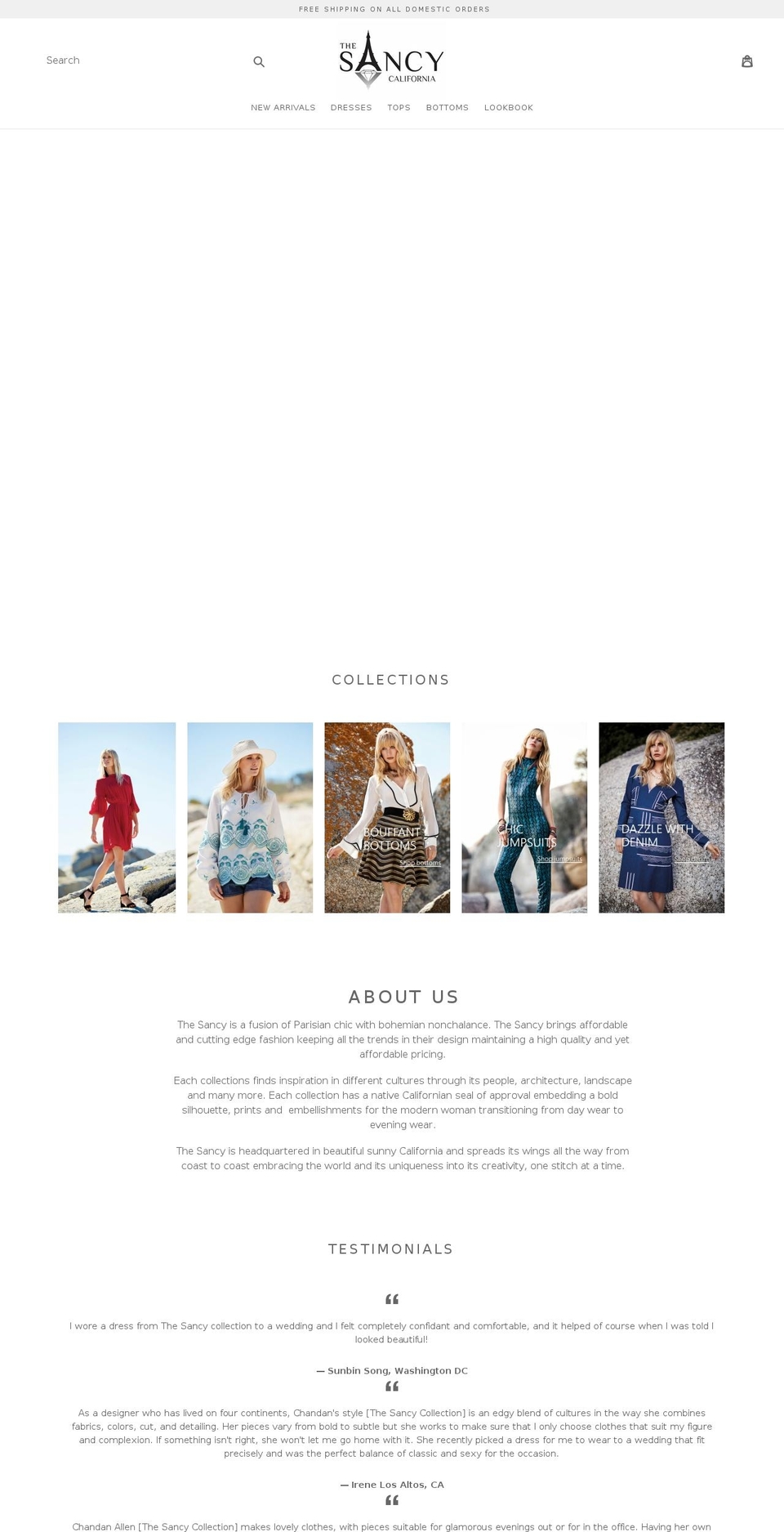 thesancy.com shopify website screenshot