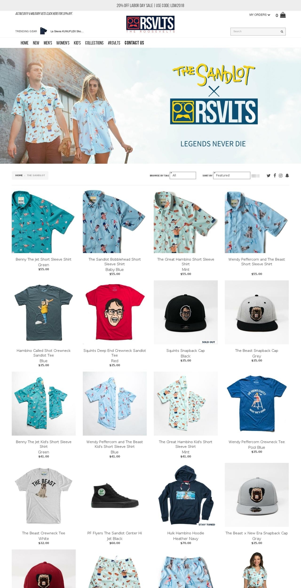 RSVLTS 2.0.2 By Andrei Shopify theme site example thesandlotcollection.com