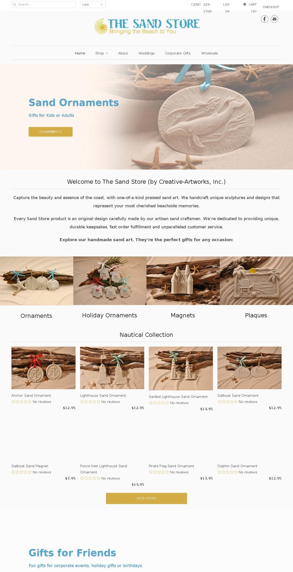 thesandstore.com shopify website screenshot