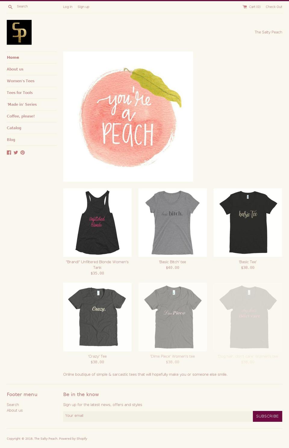 thesarcasticbitch.com shopify website screenshot