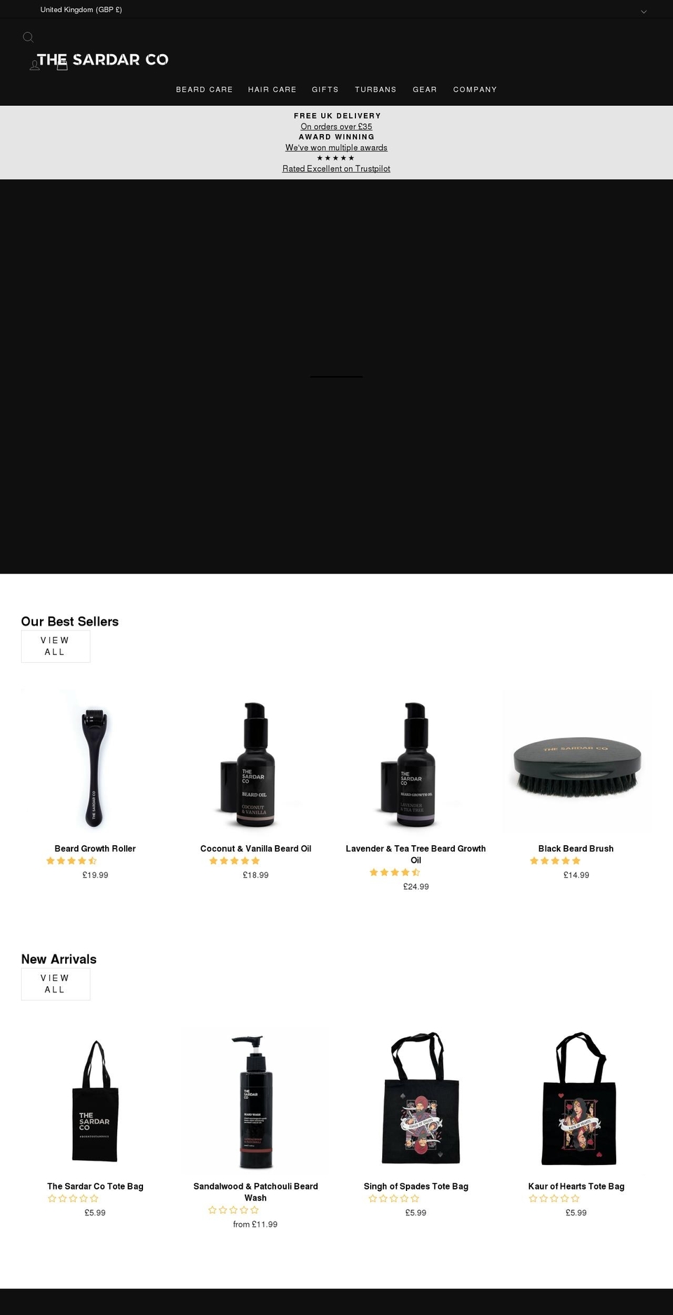 thesardarco.com shopify website screenshot