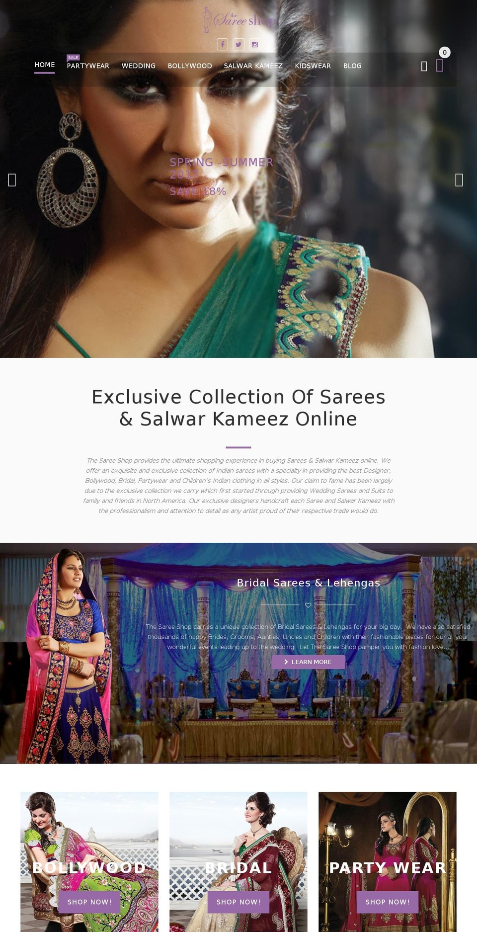 yourstore-v2-1-3 Shopify theme site example thesareeshop.net
