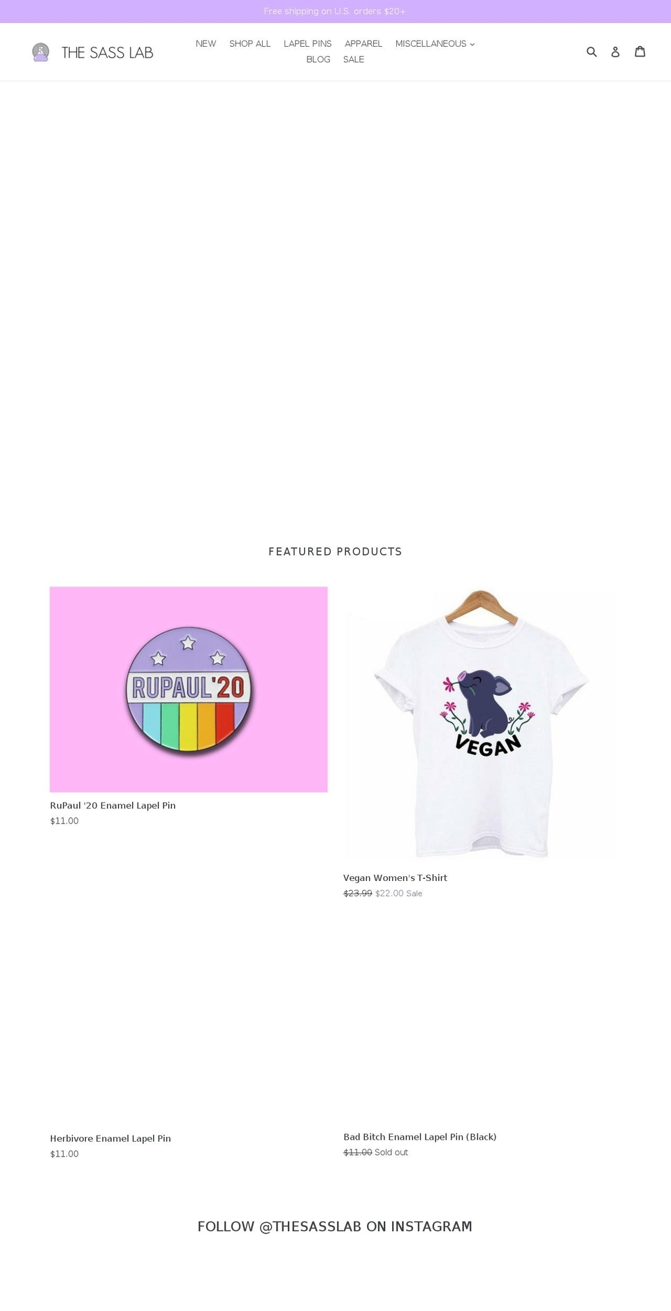 thesasslab.com — Shopify storefront screenshot
