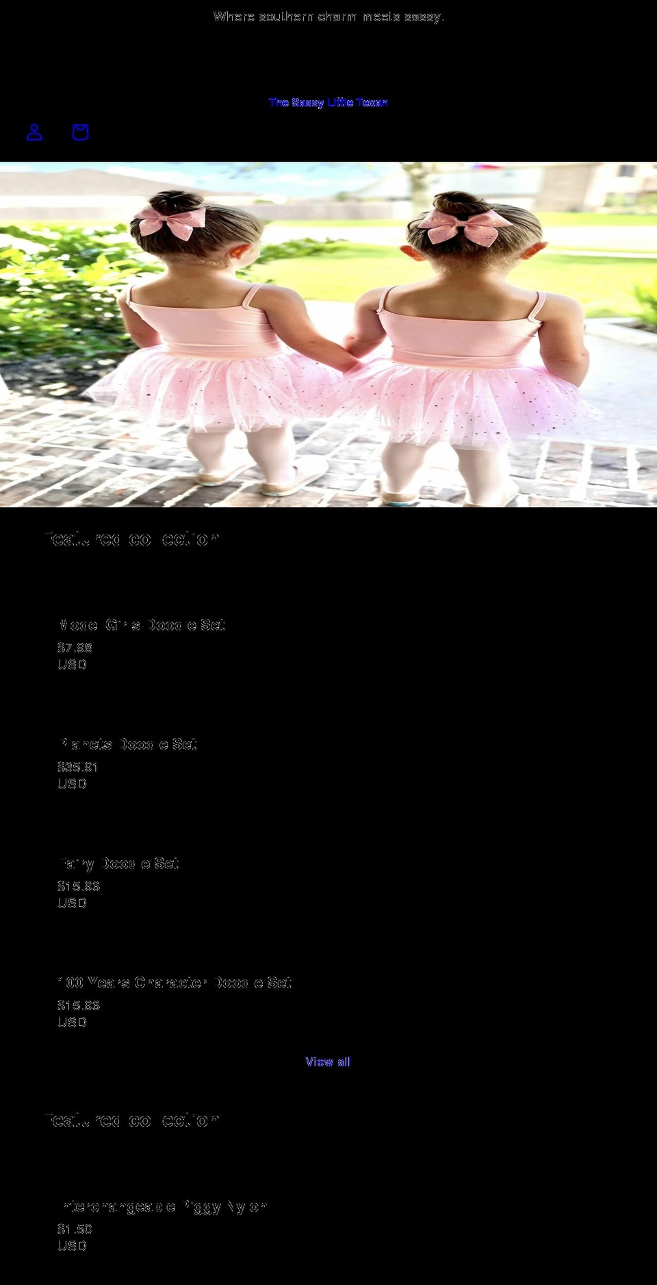 thesassylittletexan.com shopify website screenshot