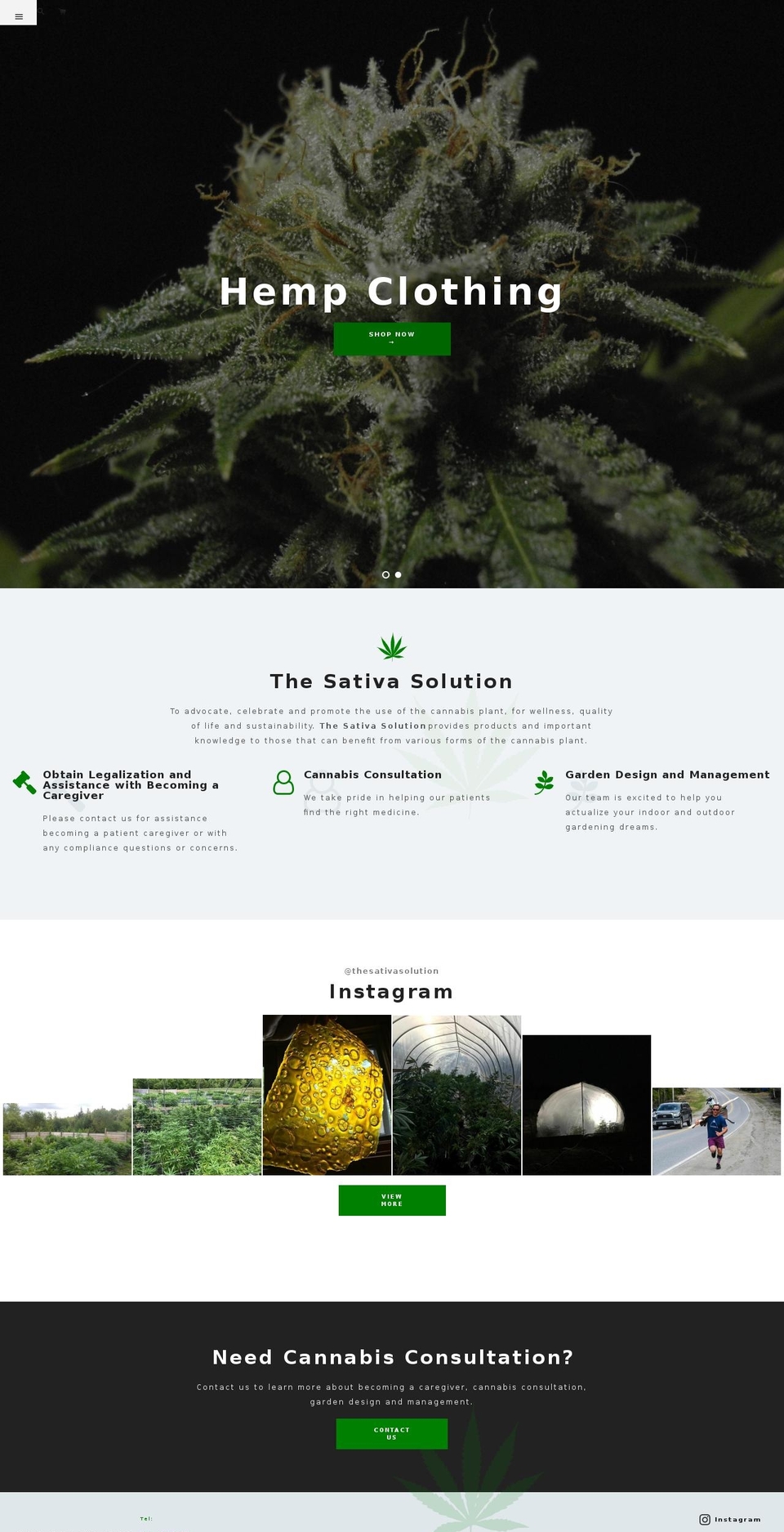 thesativasolution.com — Shopify storefront screenshot