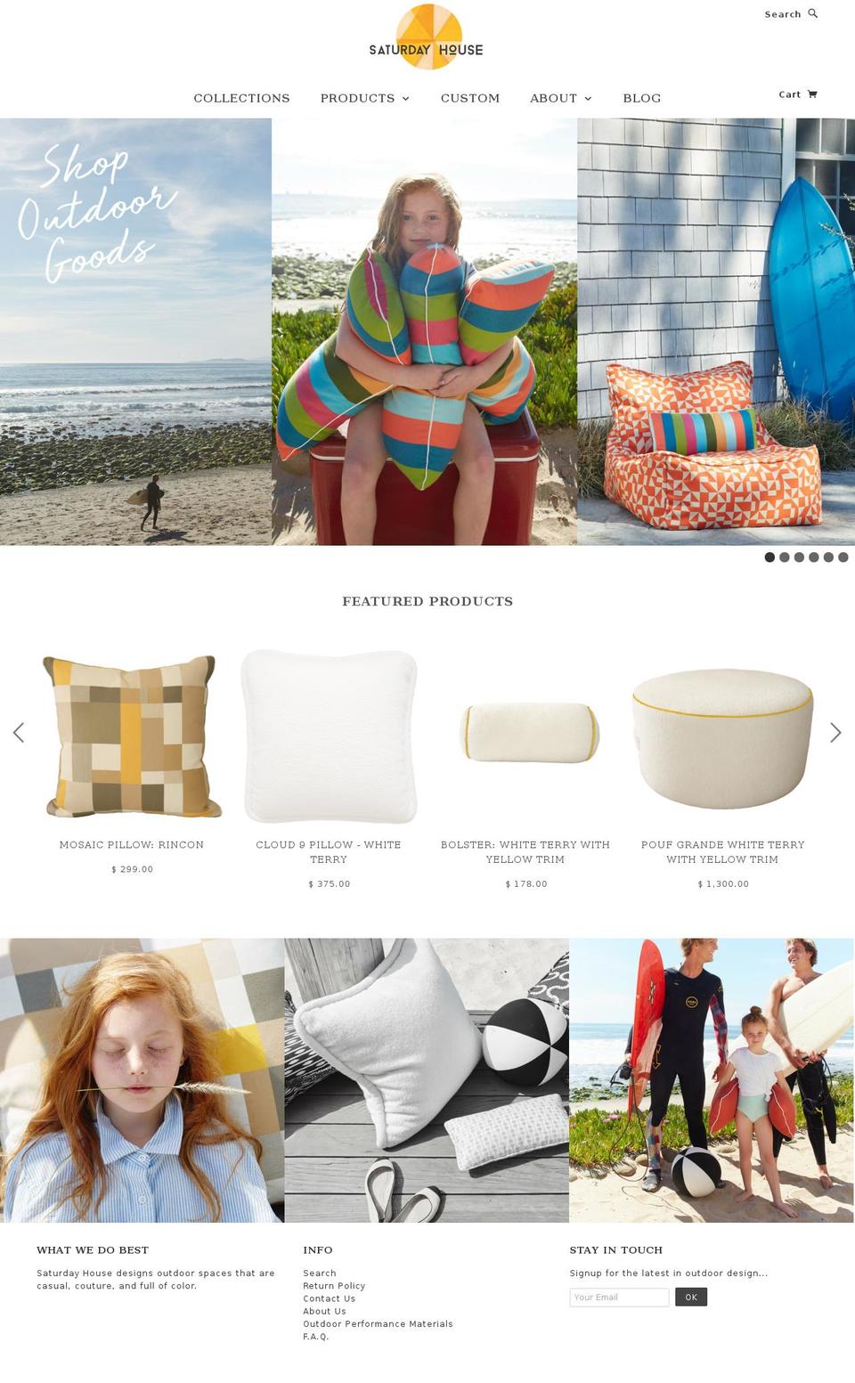 thesaturdayhouse.com shopify website screenshot