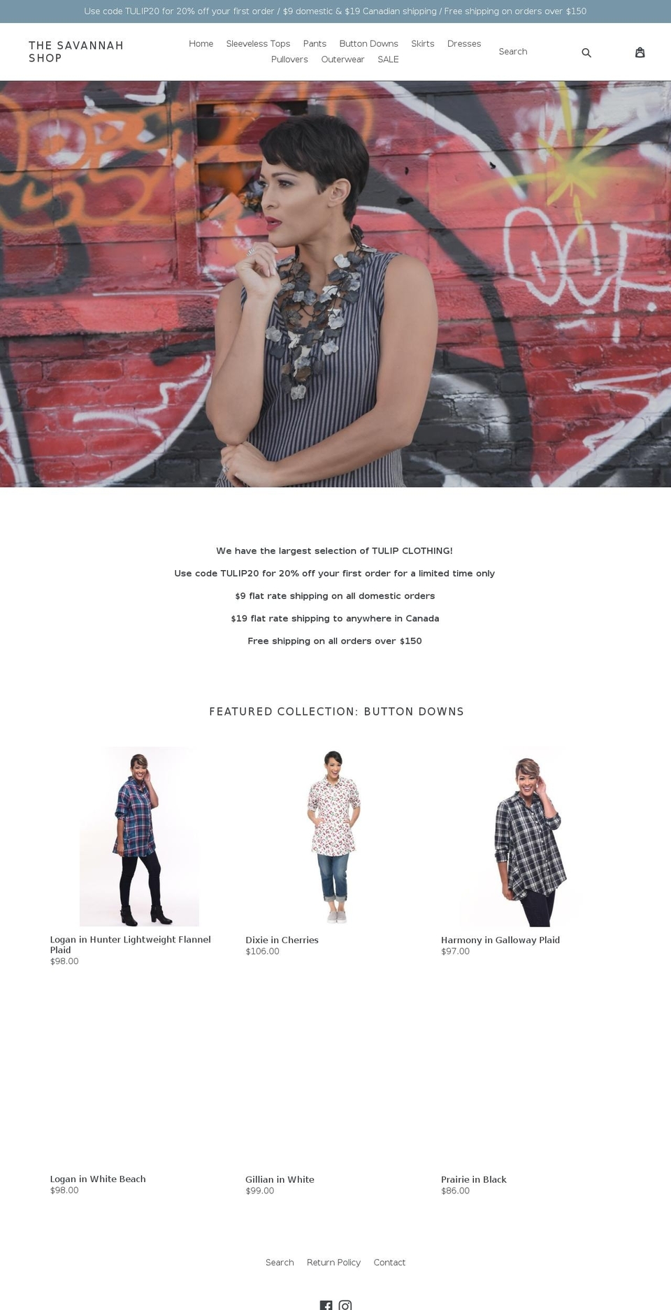 thesavannahshop.com shopify website screenshot