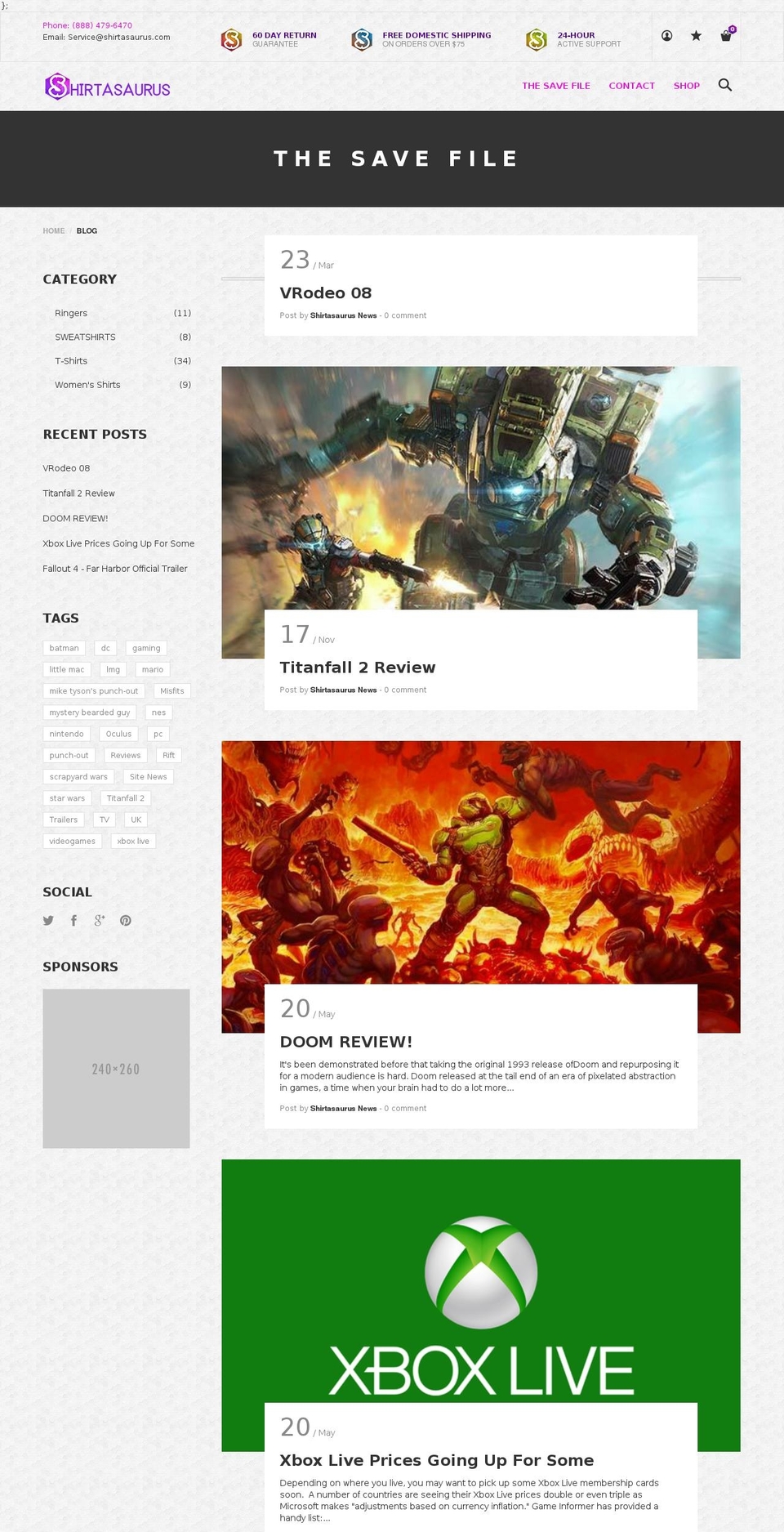 thesavefile.com shopify website screenshot
