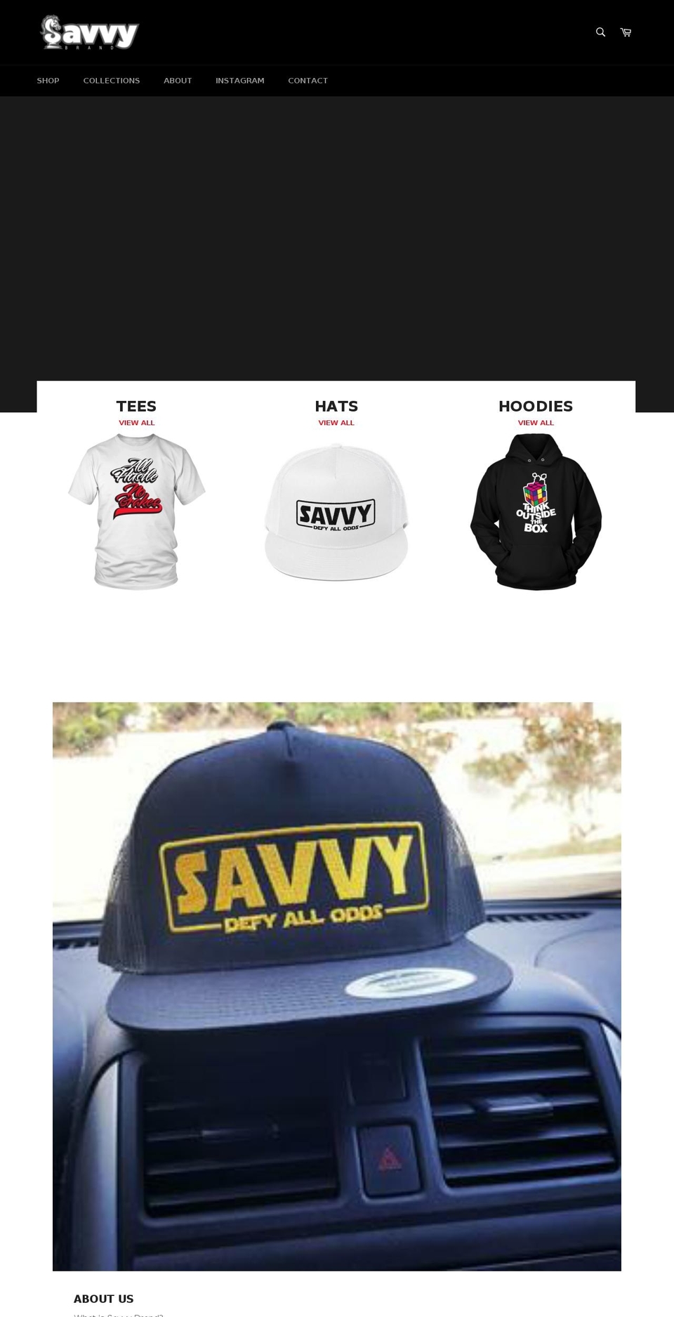thesavvybrand.com — Shopify storefront screenshot