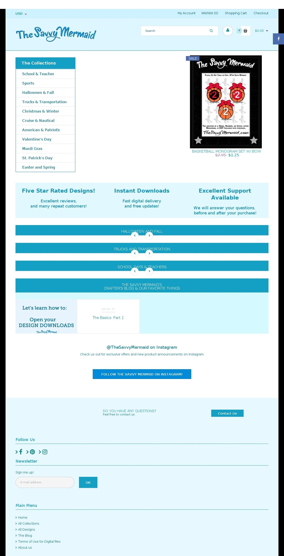 thesavvymermaid.com shopify website screenshot