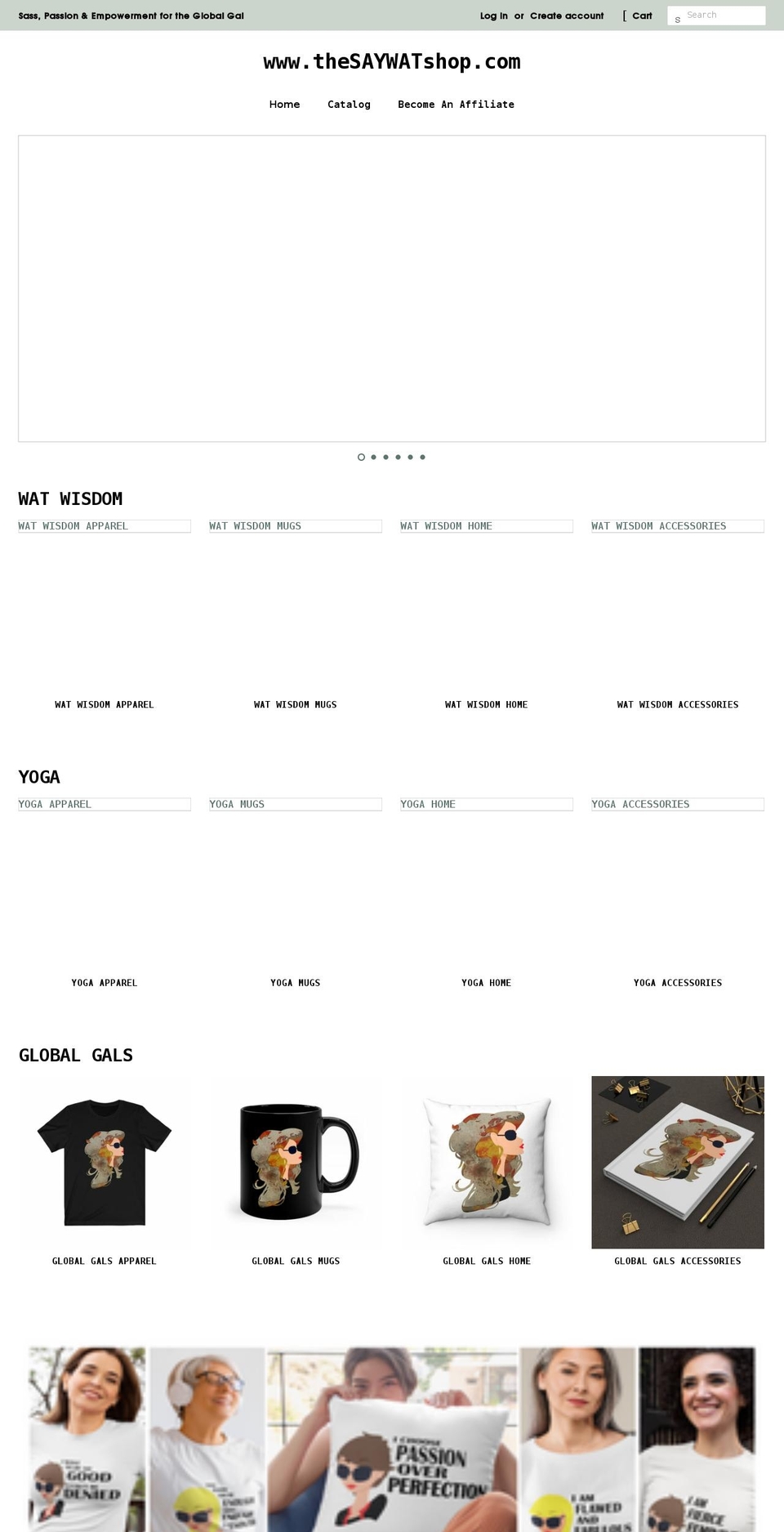 thesaywatshop.com shopify website screenshot