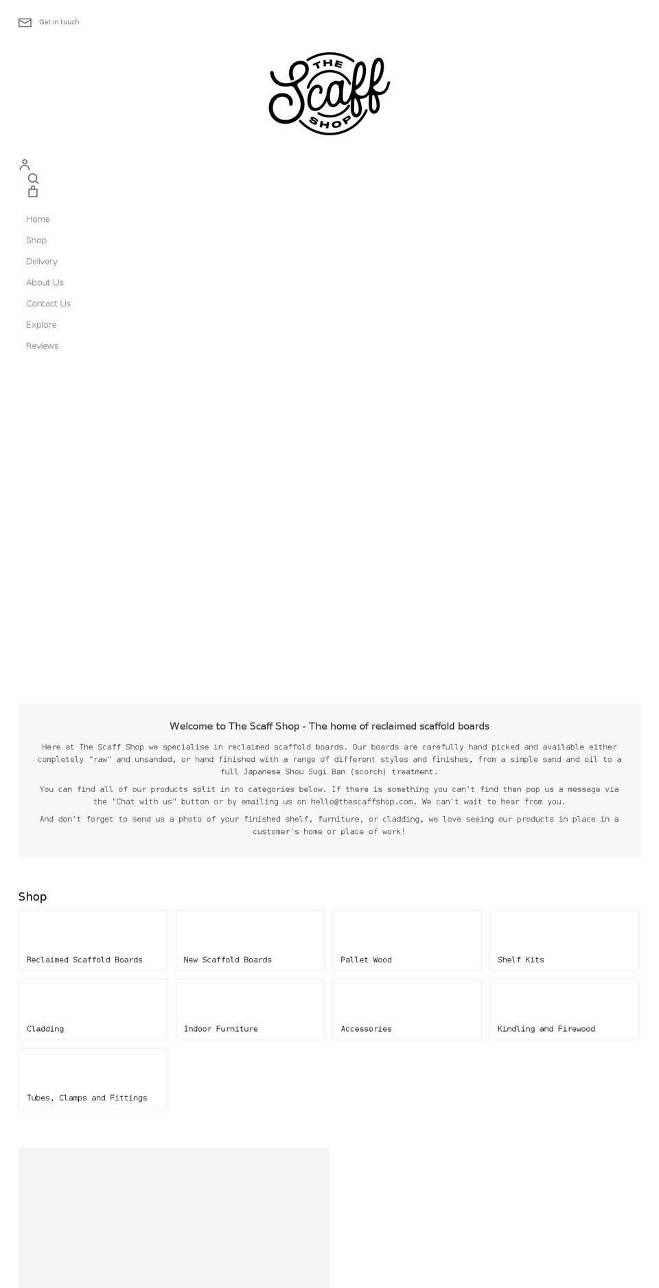thescaffshop.com shopify website screenshot