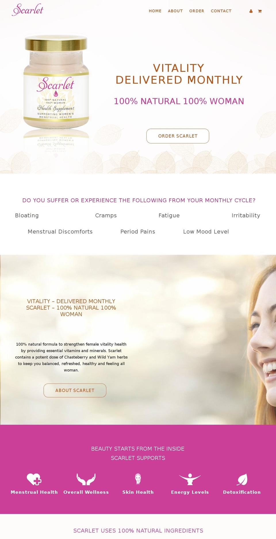 thescarletcompany.com shopify website screenshot