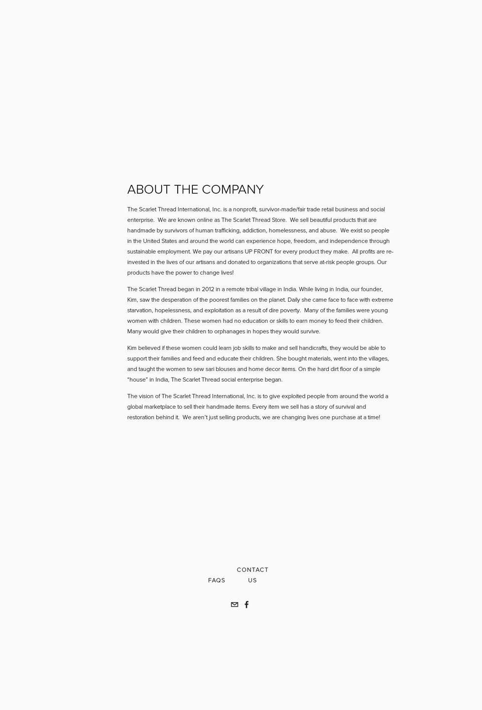 thescarletthreadstore.com — Shopify storefront screenshot