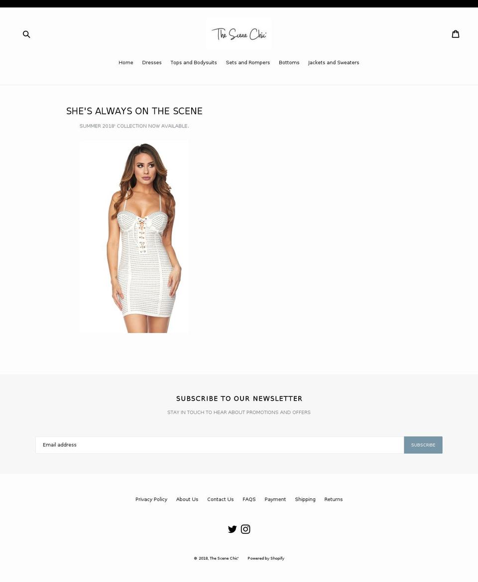 thescenechic.com — Shopify storefront screenshot
