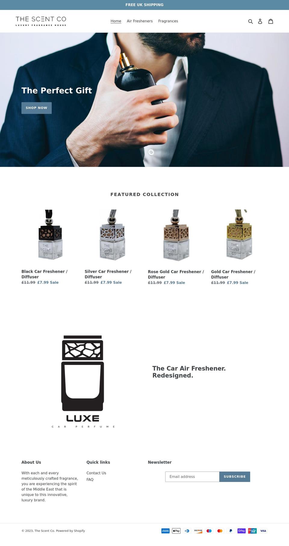 thescentco.com shopify website screenshot