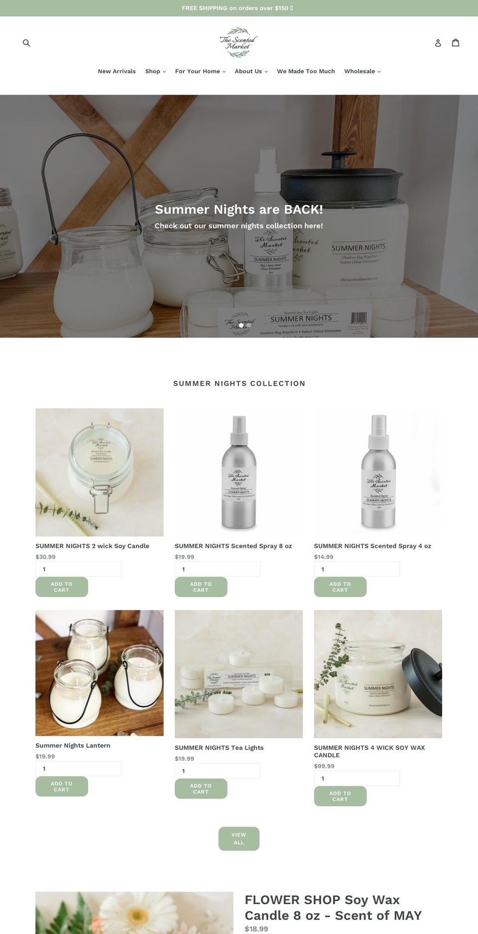 thescentedmarket.ca shopify website screenshot