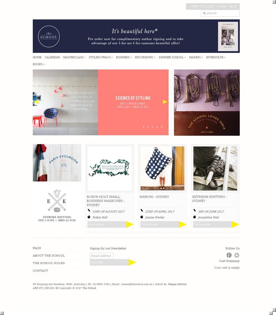 theschool.com.au shopify website screenshot
