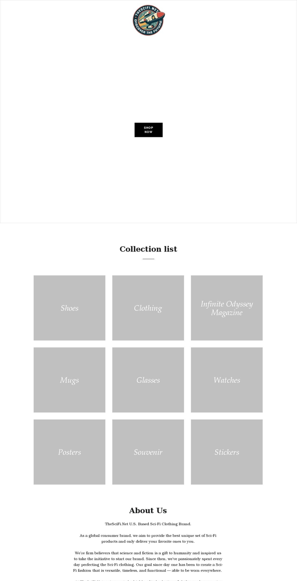 thescifi.net shopify website screenshot