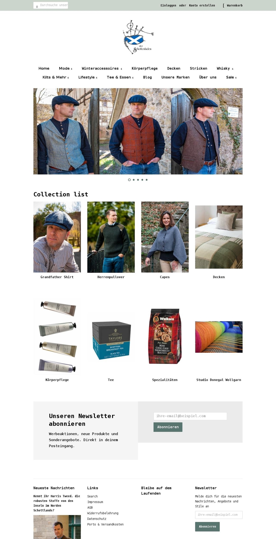 thescotsshop.com shopify website screenshot