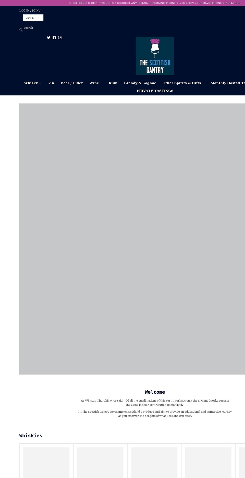 thescottishgantry.com shopify website screenshot