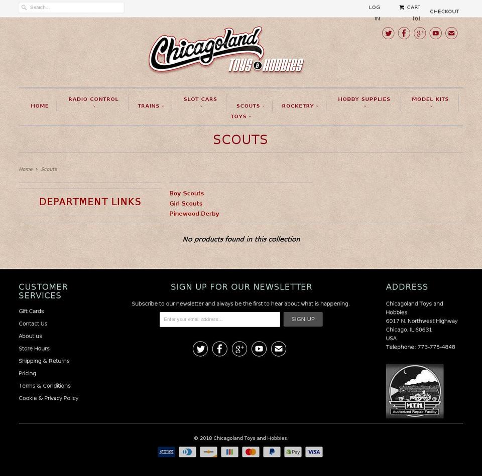 thescoutingoutlet.com — Shopify storefront screenshot