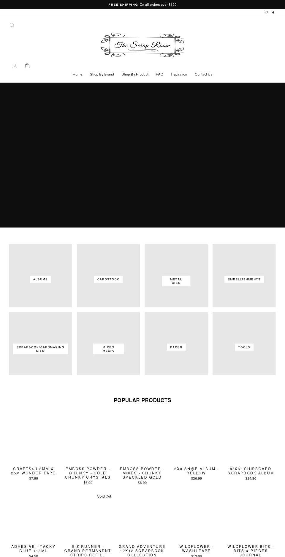 thescraproom.com.au shopify website screenshot