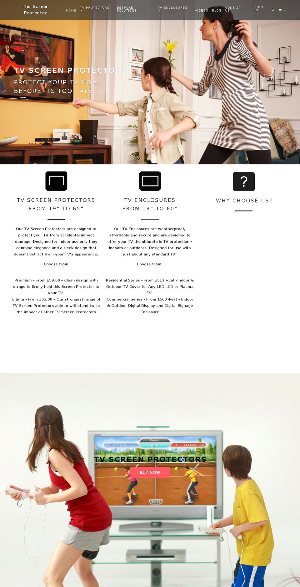 thescreenprotector.com shopify website screenshot