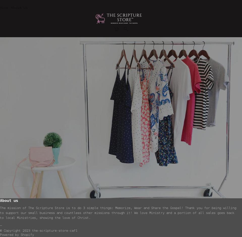 thescripturestore.com shopify website screenshot