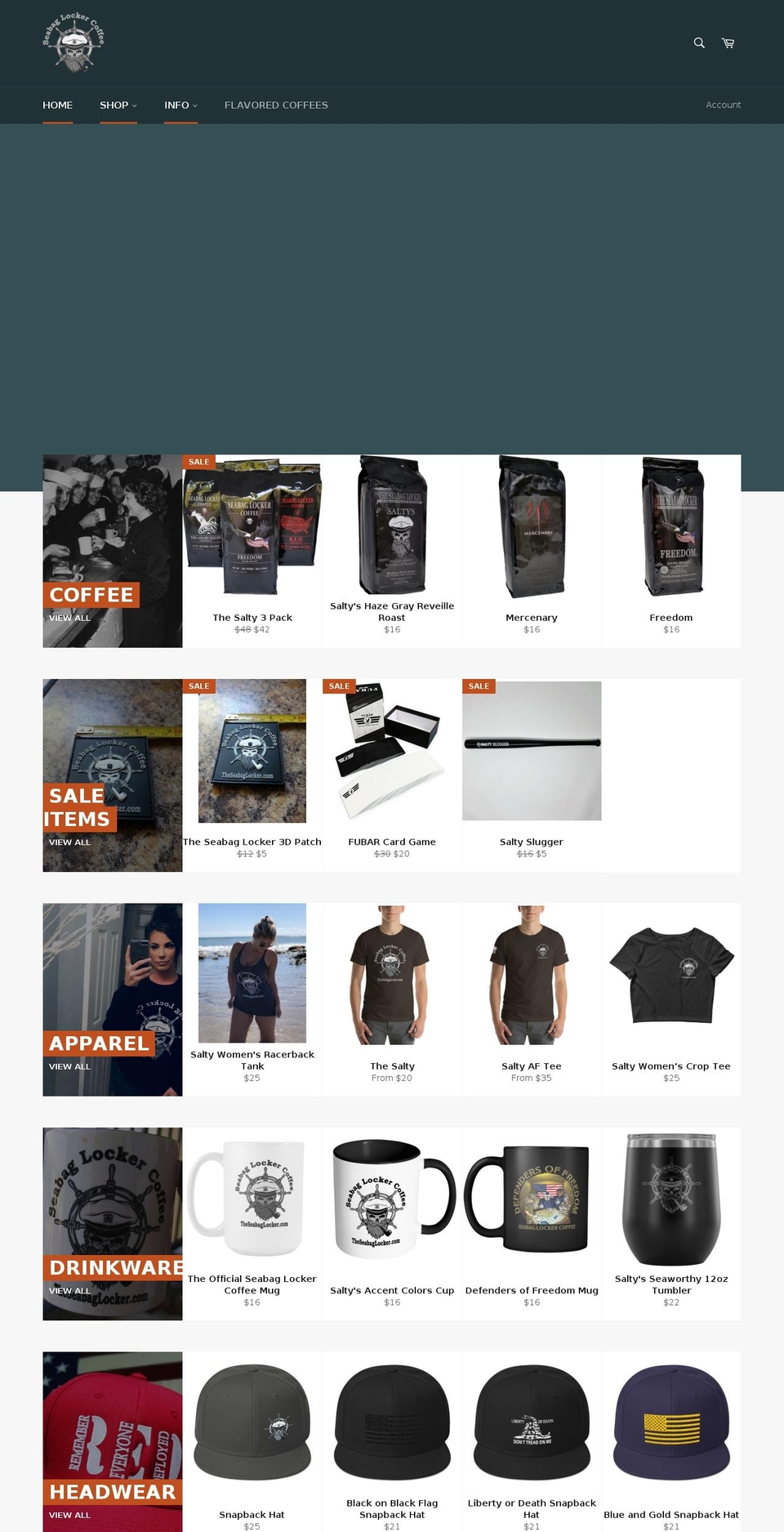 theseabaglocker.com — Shopify storefront screenshot