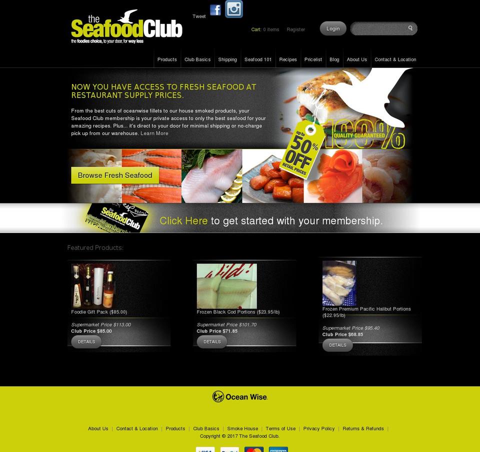 Express Shopify theme site example theseafoodclub.com