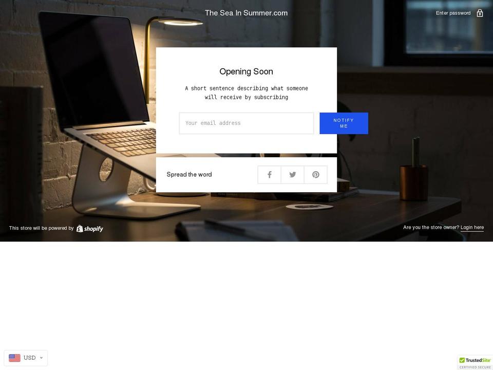 theseainsummer.com shopify website screenshot