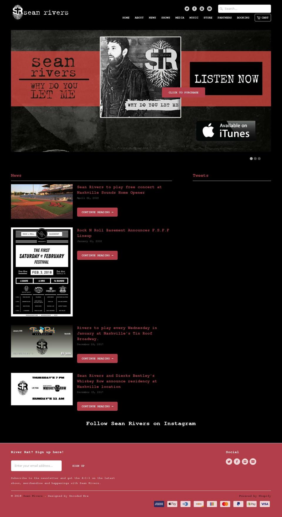 theseanrivers.com — Shopify storefront screenshot