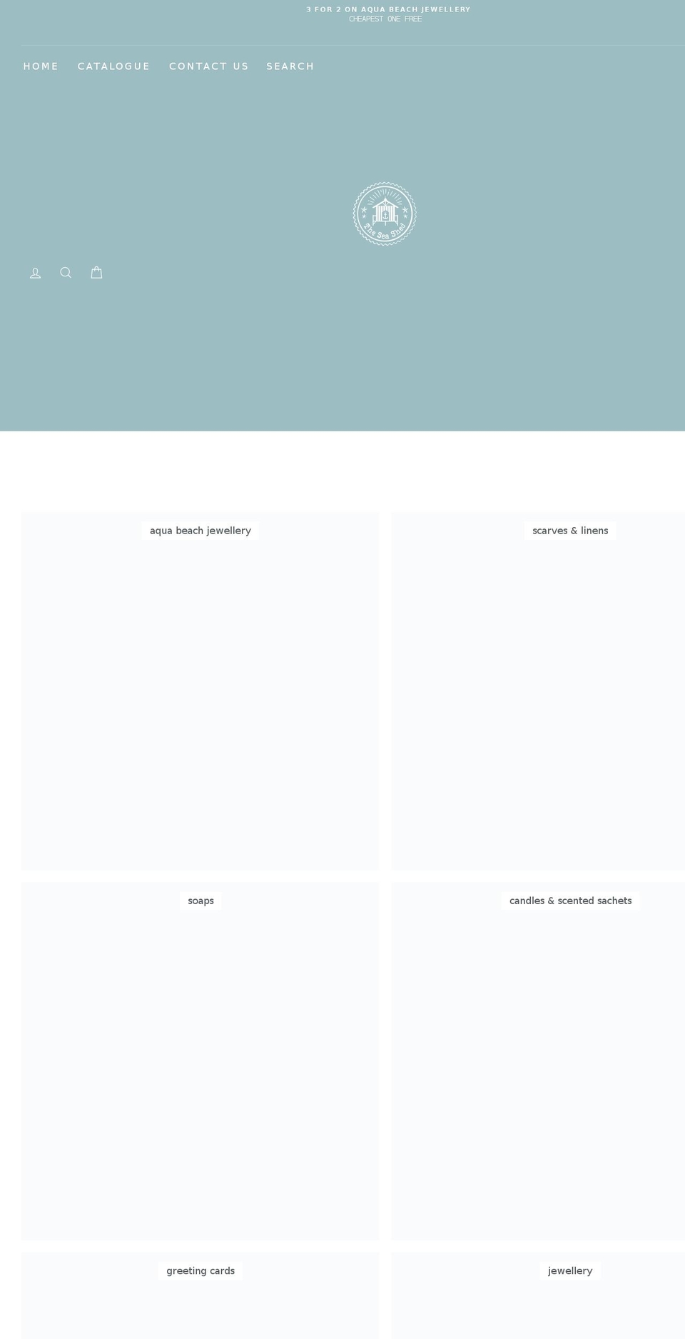 theseashed.com shopify website screenshot