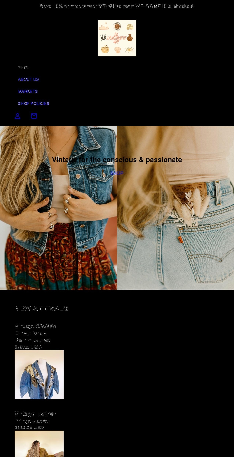 theseashellmichelleshop.com shopify website screenshot