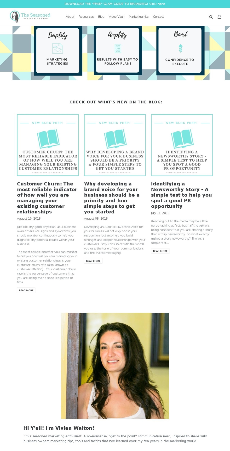 theseasonedmarketer.com — Shopify storefront screenshot