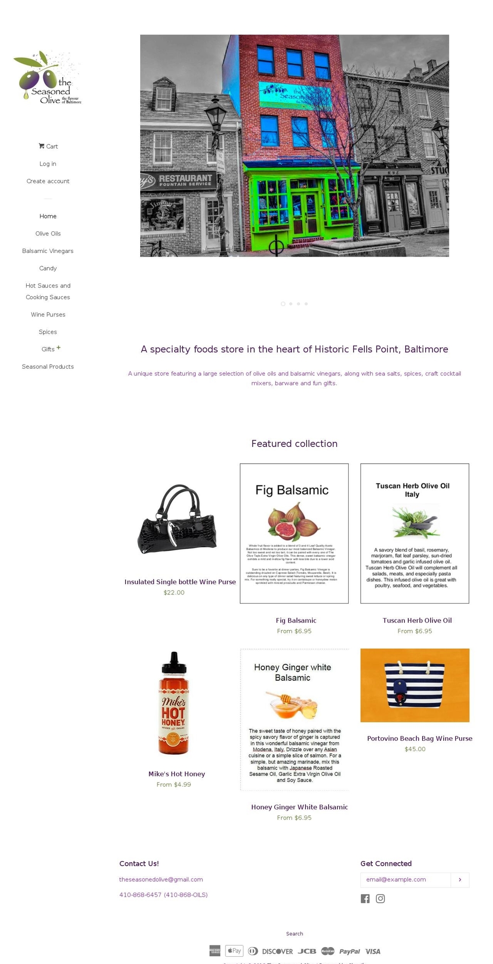 theseasonedolive.com — Shopify storefront screenshot