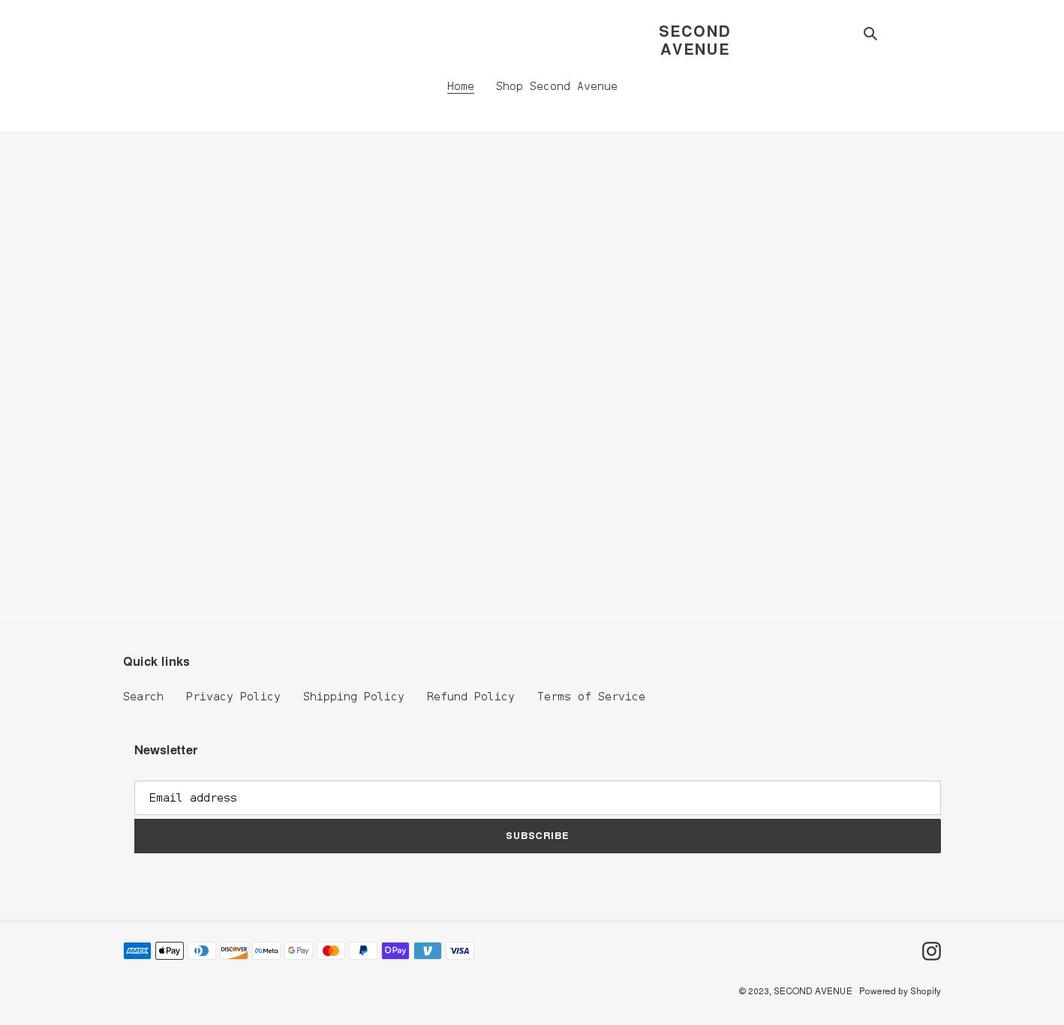 thesecondave.com shopify website screenshot