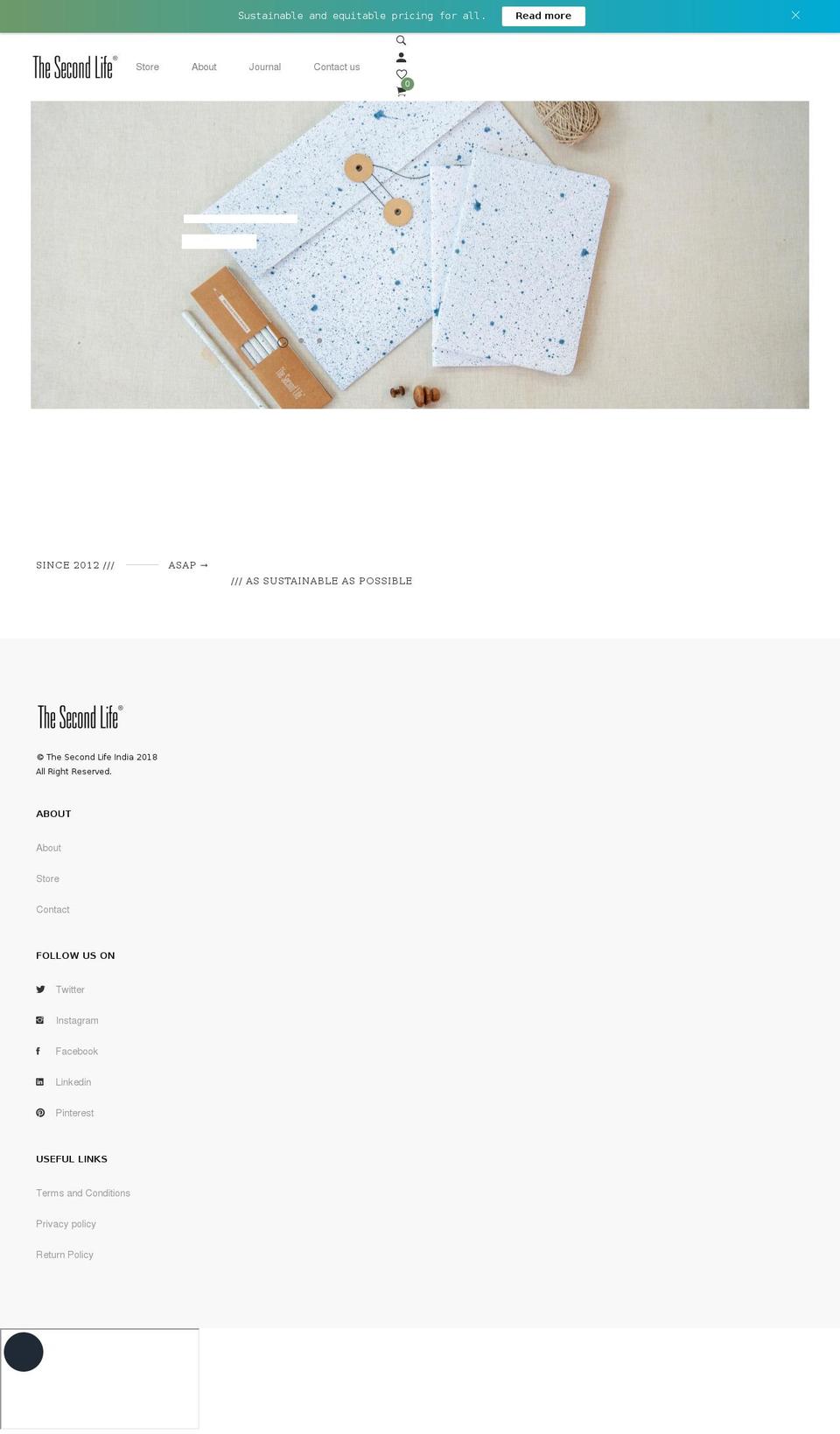 Lezada Shopify theme site example thesecondlife.co