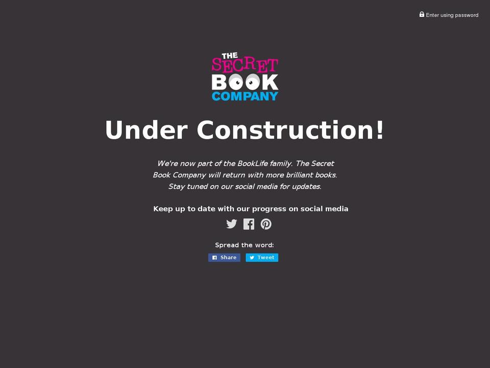 thesecretbookcompany.co.uk shopify website screenshot