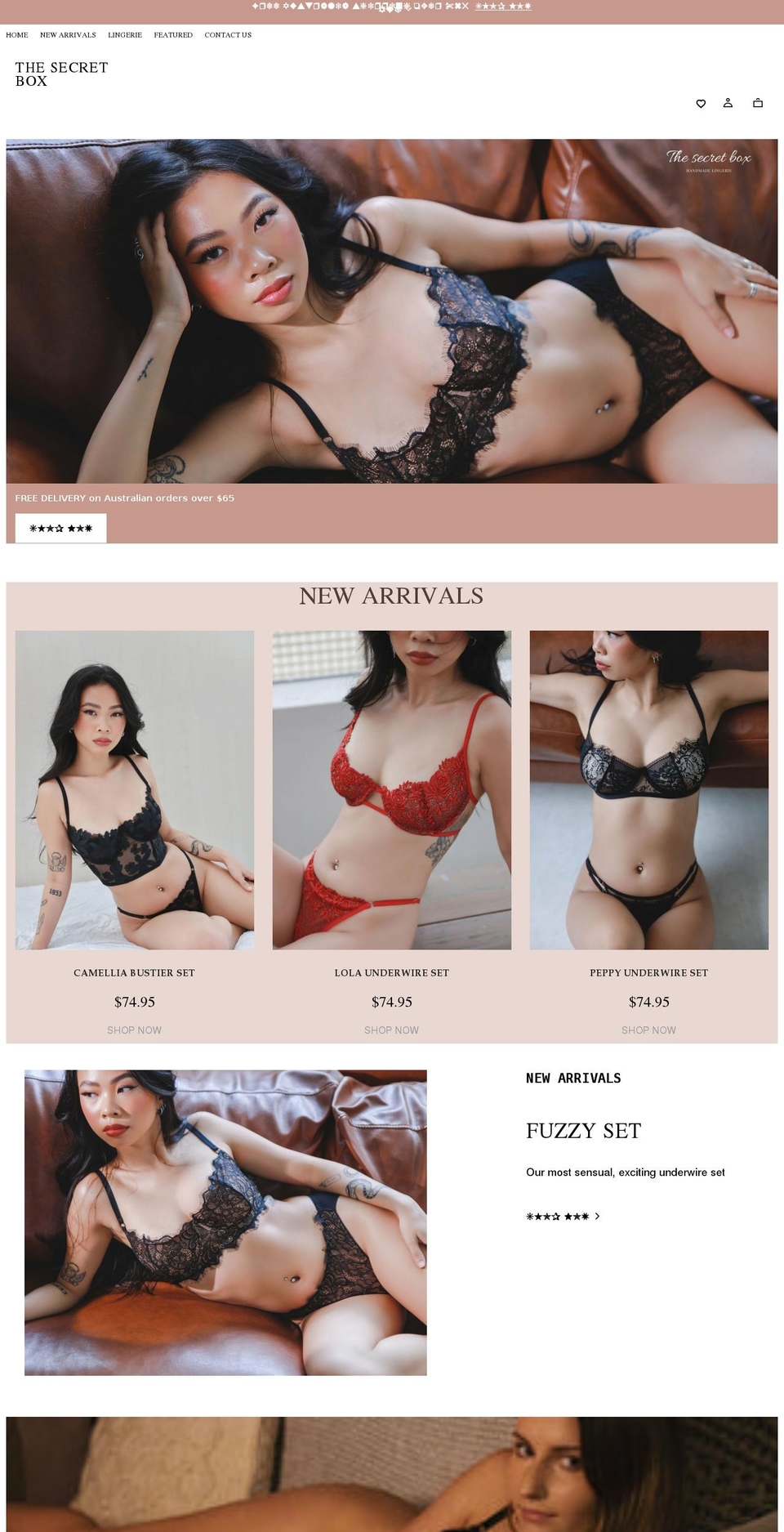 thesecretboxaus.com shopify website screenshot