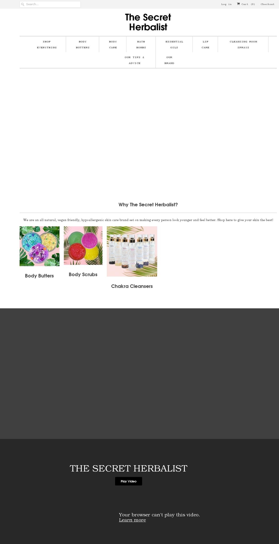 thesecretherbalist.com shopify website screenshot