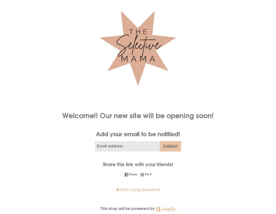 theselectivemama.com shopify website screenshot
