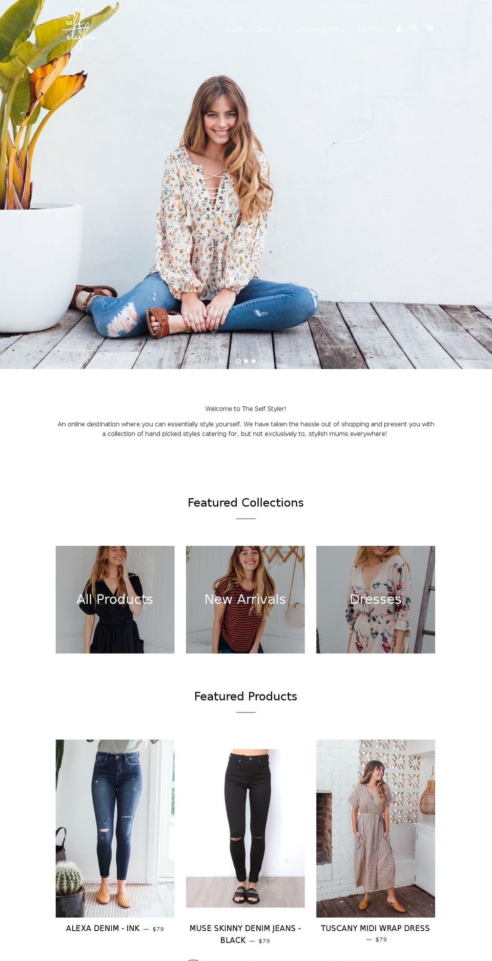 Live Site Shopify theme site example theselfstyler.com