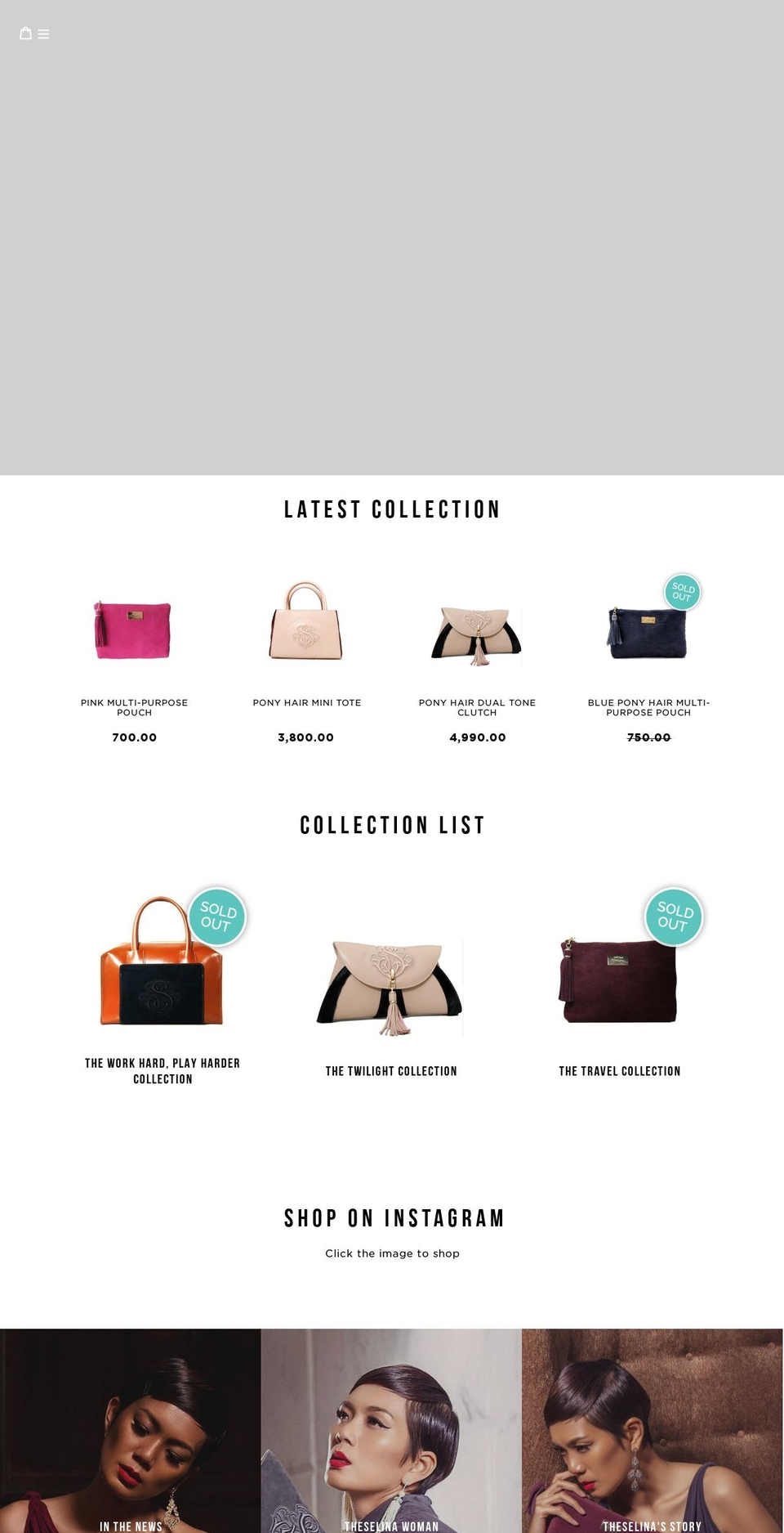 theselina.com — Shopify storefront screenshot