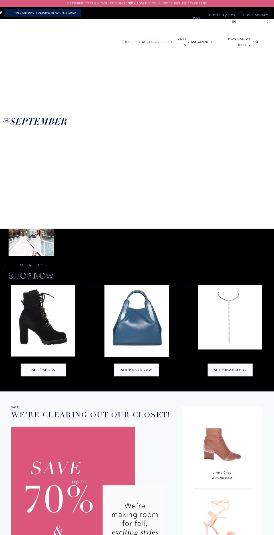 theseptember.ca shopify website screenshot