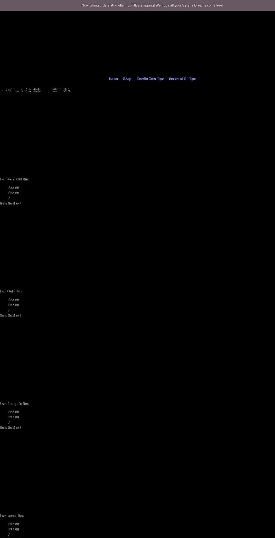 theserenedreams.com shopify website screenshot