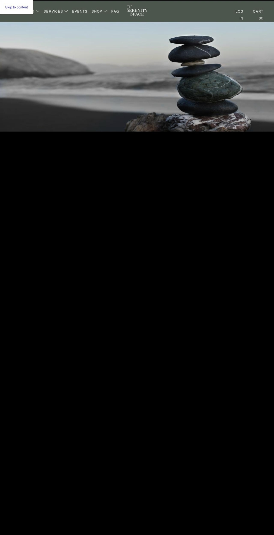 theserenityspace.com shopify website screenshot